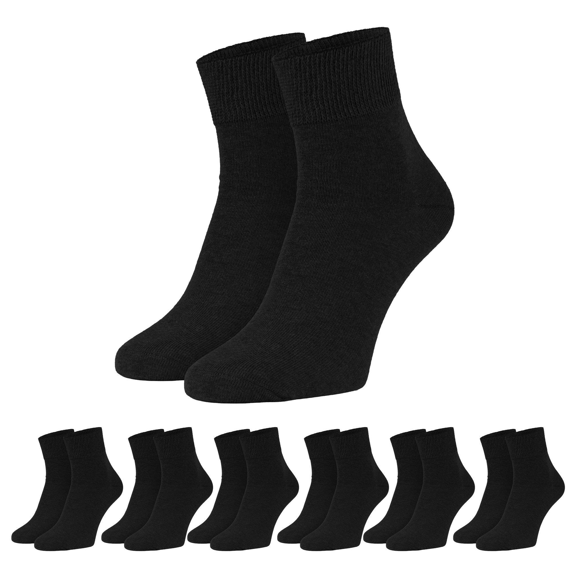Socken Diabetiker Kurzschaft Strümpfe ohne Gummibund aus Baumwolle