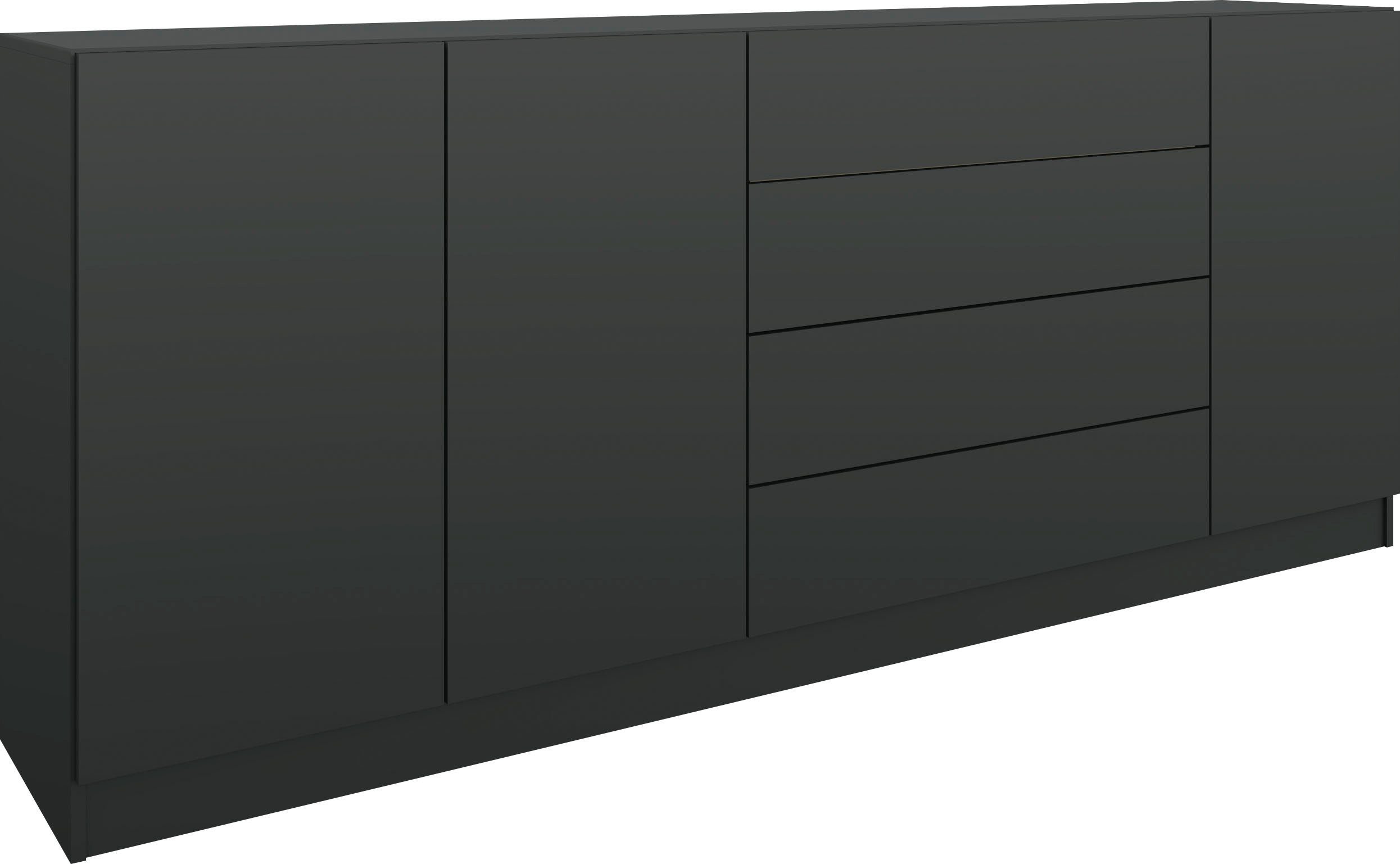 borchardt Möbel Sideboard schwarz Breite Vaasa, 190 cm matt