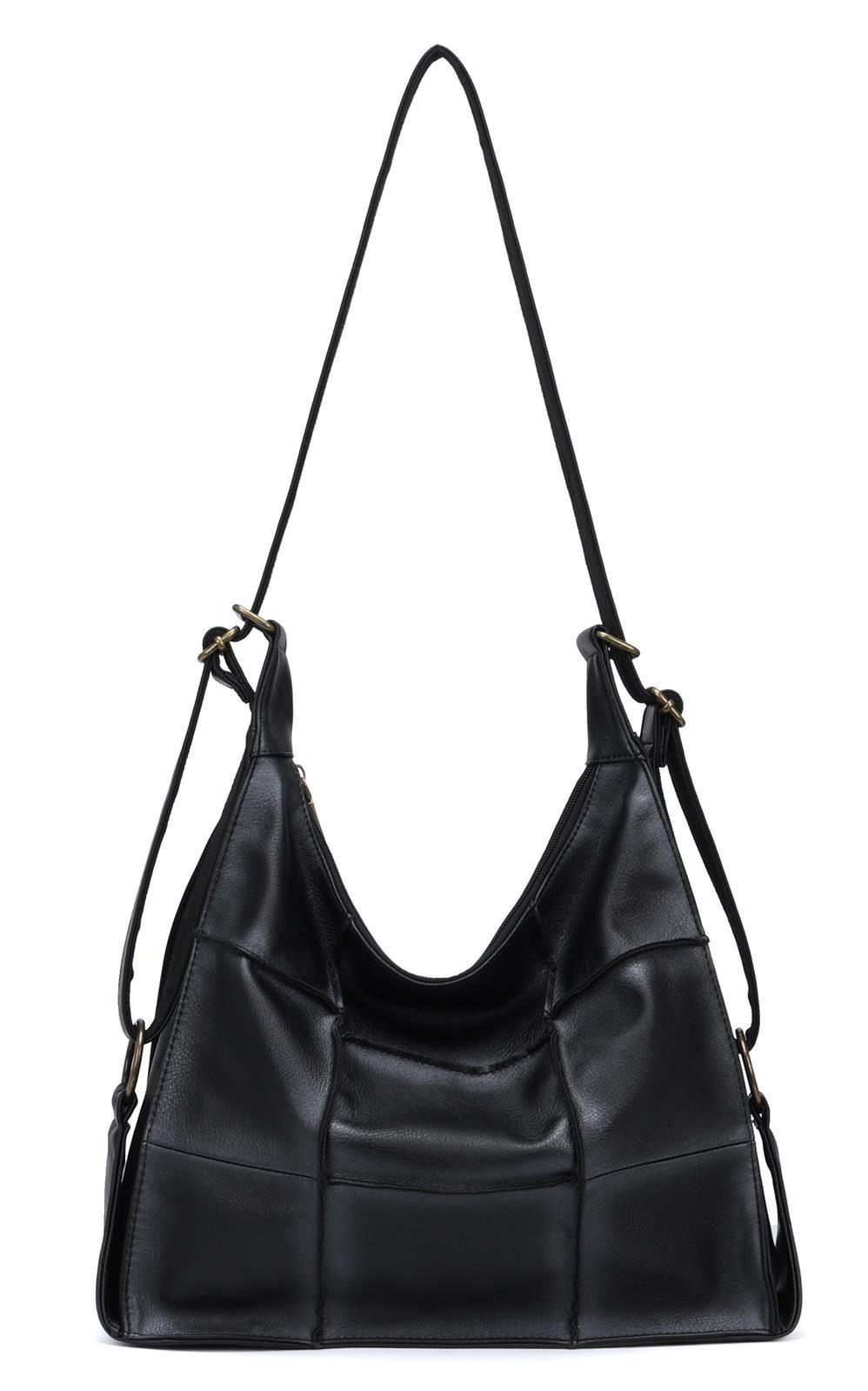 Schultertasche Damen XXL Tasche Shopper Rucksack Vintage Tote Bag Handtasche Hobo Bag