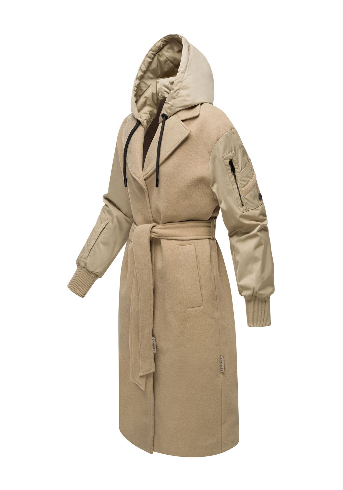 Marikoo Winterjacke Tjadee Langer Wickelmantel