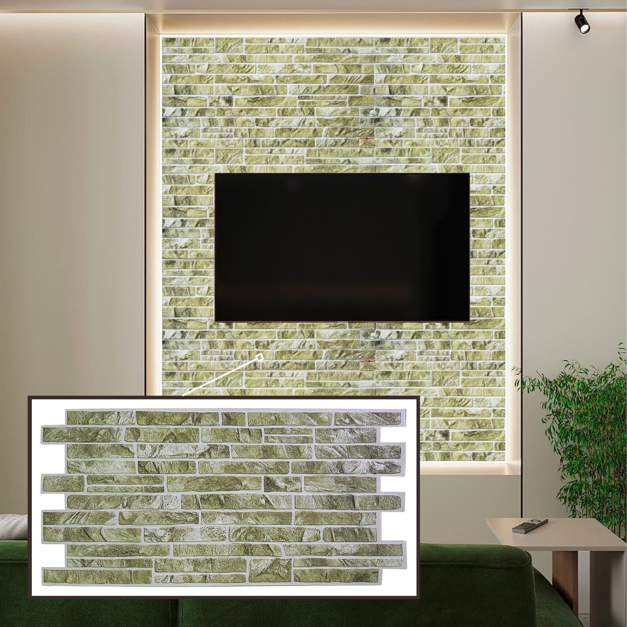 STM Company 3D Wandpaneel 3D-Wandpaneele PVC, Schiefer Optik, 1-20 Platten - 0.5-10 m², (1-tlg) Für Wohnzimmer, Küche & Bad, Einfache DIY-Montage