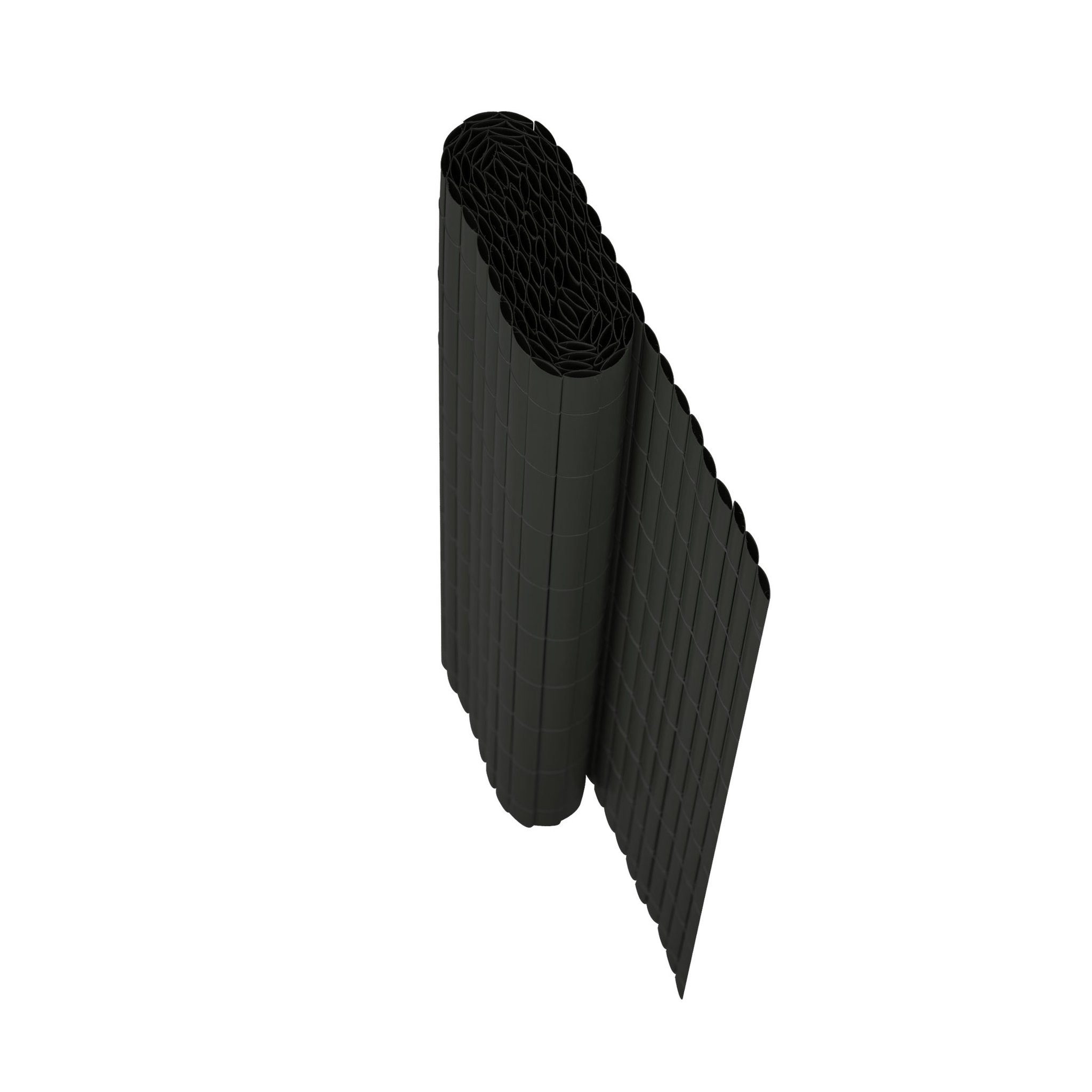 jarolift Sichtschutzzaunmatten Premium PVC Sichtschutzmatte, 80 x 300 cm, grau, luftdurchlässig, flexibel, recycelbar, verklebte Röhrchen