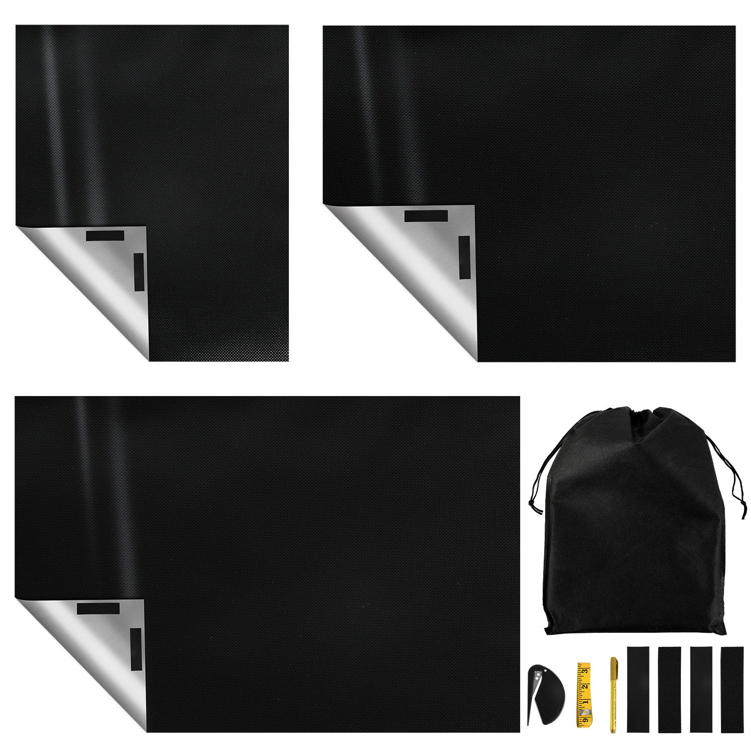 Verdunklungsrollo Verdunklungsstoff Sonnenschutz mit Magic Tape günstig online kaufen