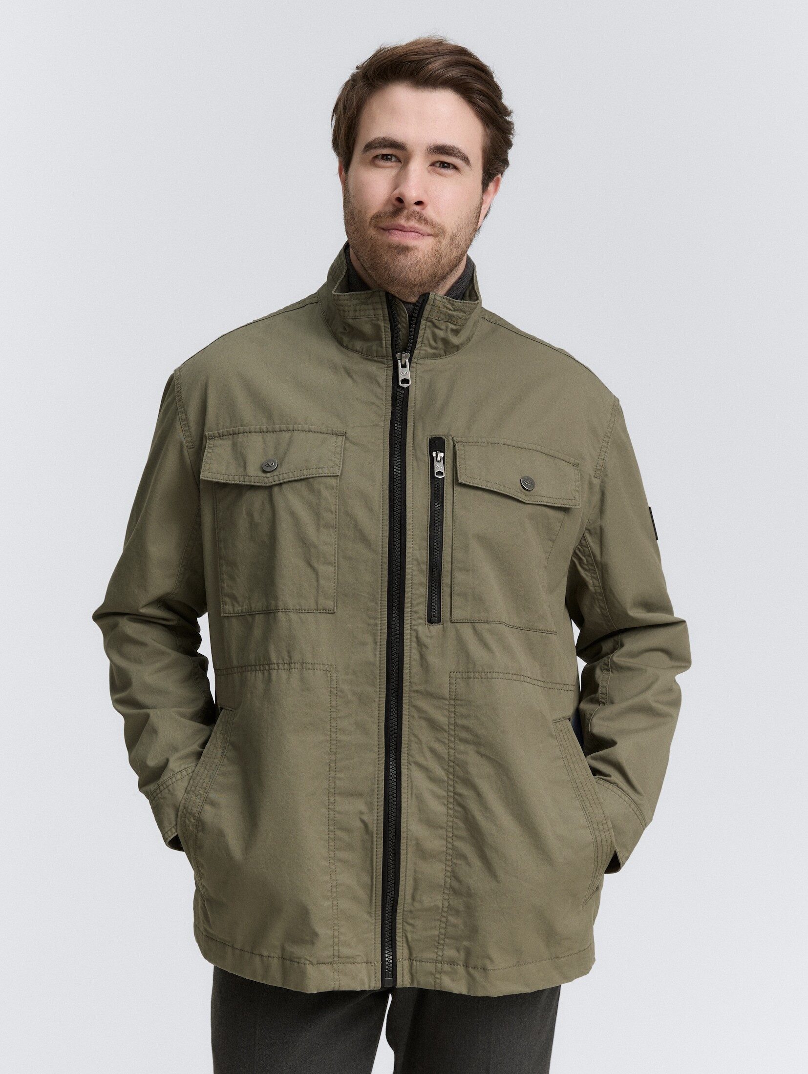 TOM TAILOR PLUS Outdoorjacke Jacken Plus Size - Fieldjacket aus Baumwolle günstig online kaufen