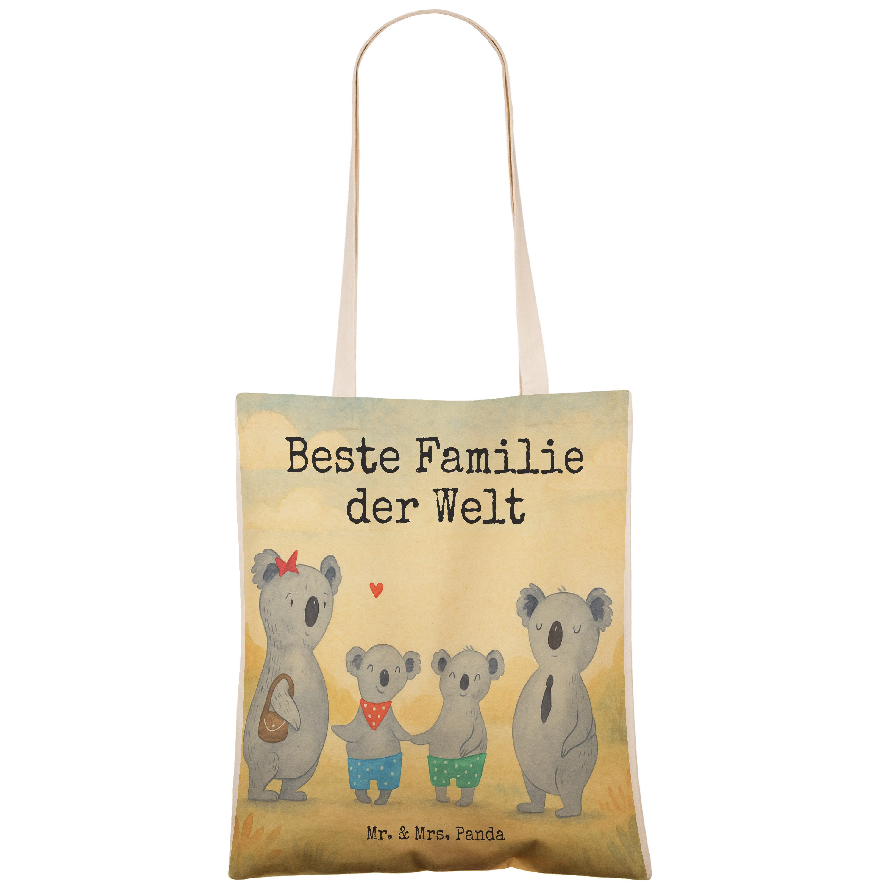 Mr. & Mrs. Panda Tragetasche Koala Familie zwei Design, Tote Bag, Weiß, Zusammen, Koalabär, Traget (Packung), stoffshopper Shoppingbag Familienzeit