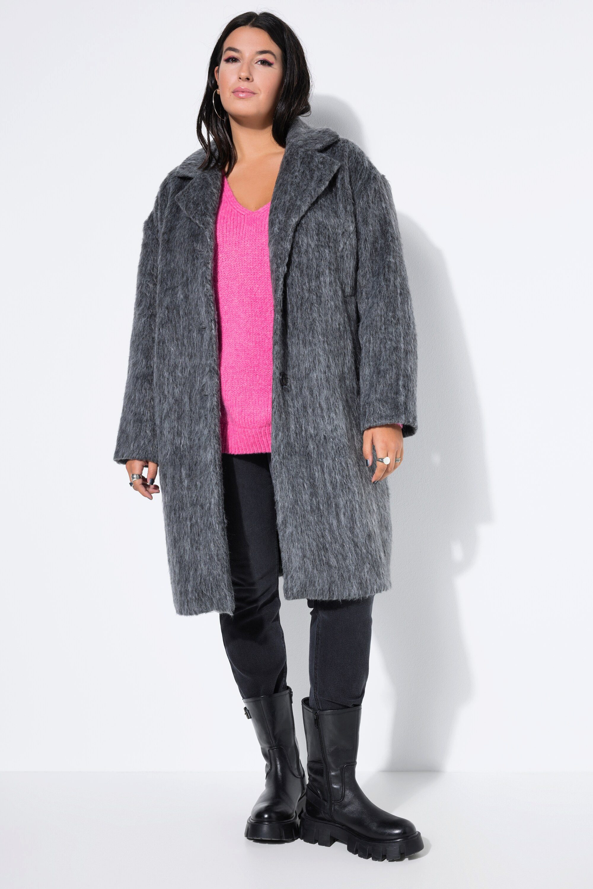 Studio Untold Wintermantel Mantel oversized Flausch günstig online kaufen