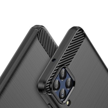 cofi1453 Handyhülle Silikon Hülle für Samsung Galaxy M53 5G Schwarz 6,7 Zoll, Case Cover Schutzhülle Bumper