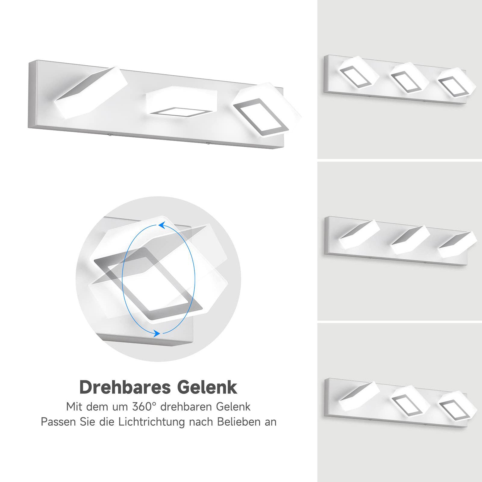 ZEUOPQ Spiegelleuchte 15W 3 Köpfe LED günstig online kaufen
