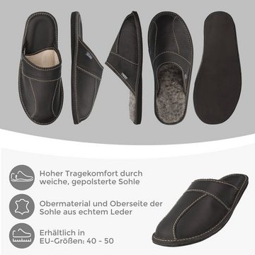 filsko Trakai Elegante Herren Pantoffeln Hausschuh ungefüttert