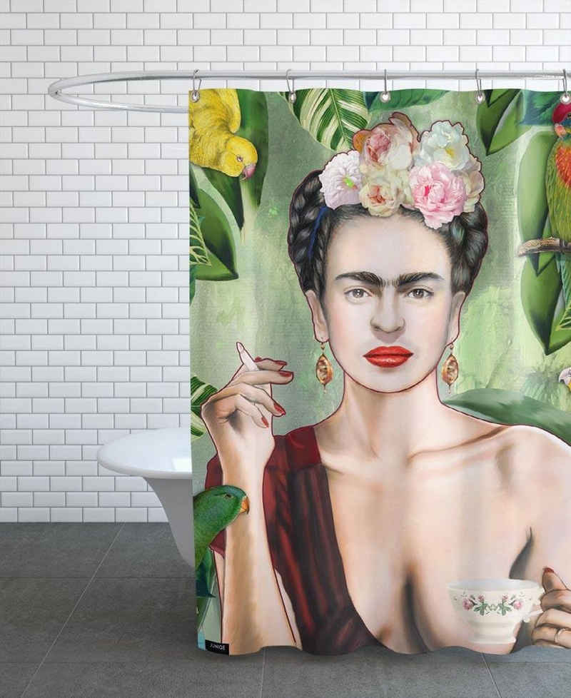 Juniqe Duschvorhang »Frida Con Amigos - Duschvorhang Wasserabweisender« Breite 150.0 cm (1-tlg)
