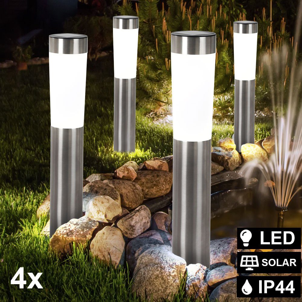 Einbauleuchte, 4er Set LED Solar Leuchten Steck Stand