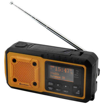 Soundmaster Notfallradio Radio (Akku-Ladefunktion, Handkurbel, Solarpanel, Taschenlampe)