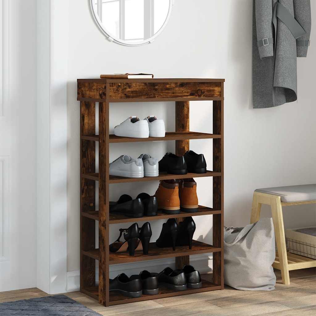 vidaXL Schuhregal Schuhregal Räuchereiche 60x30x98 cm günstig online kaufen