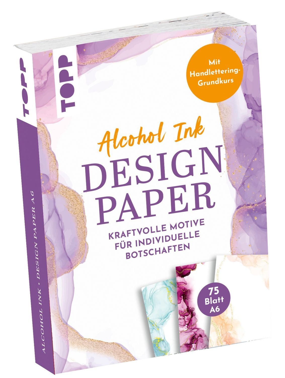 Briefpapier Design Paper DIN A6 Alcohol Ink