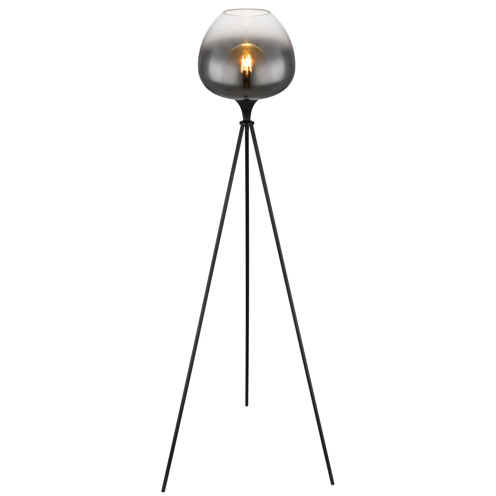 Stehlampe Stehleuchte Wohnzimmer Rauchglas Dreibein Stehlampe Schlafzimmer