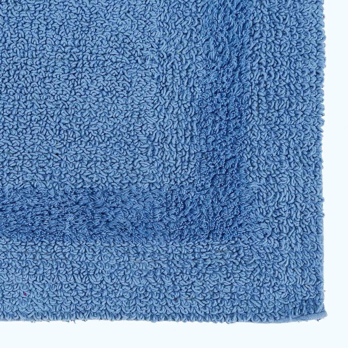 Homescapes Badematte Duschvorleger blau 50x50 cm günstig online kaufen