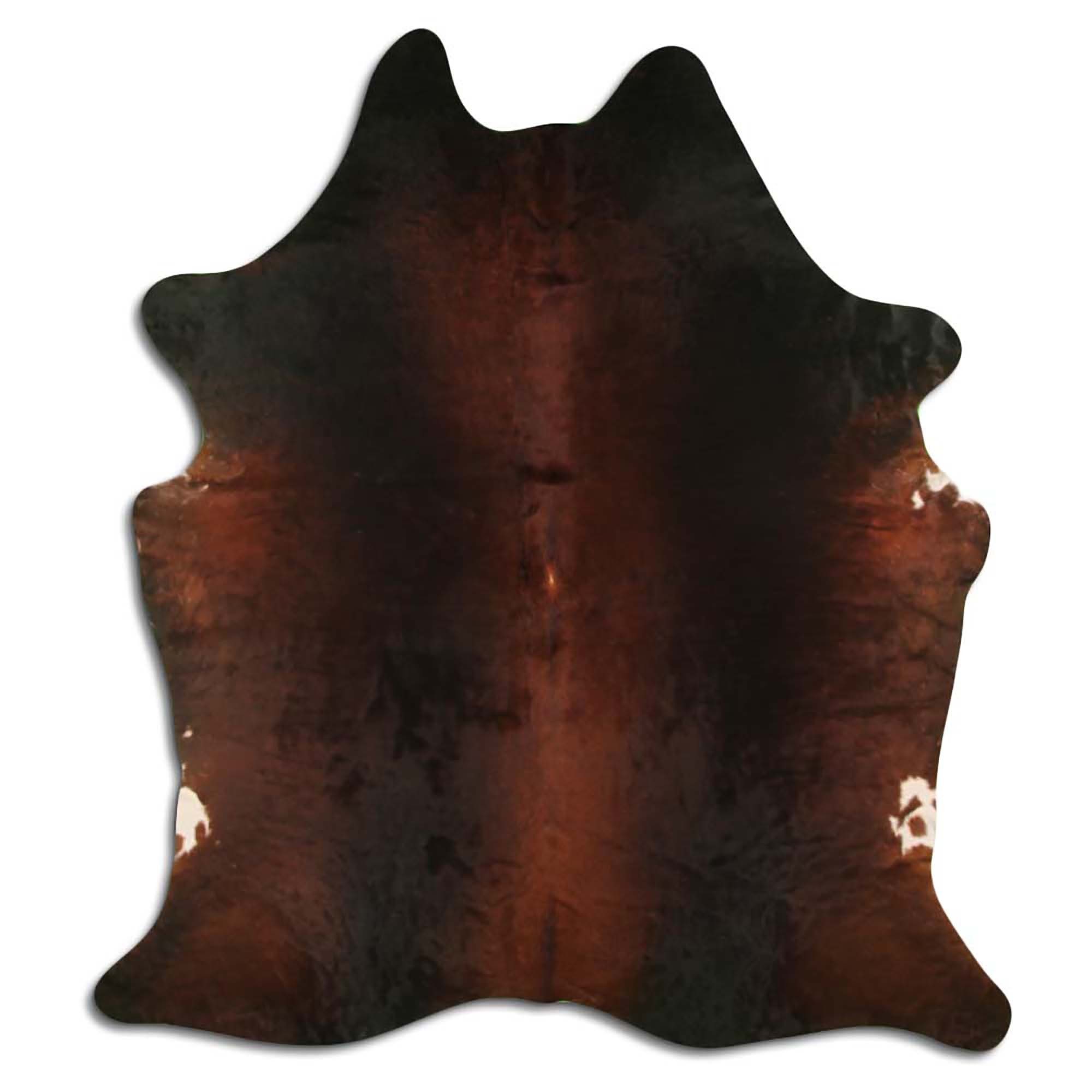 Fellteppich L210 x B200 cm - braun schwarz weiß, Livorio, Kuhfell ...