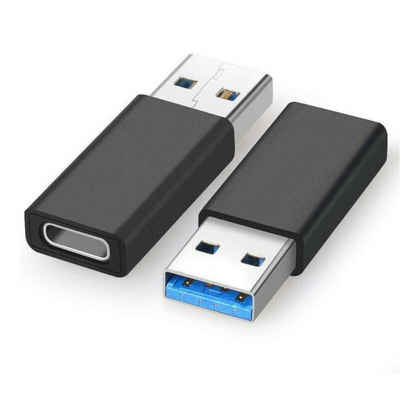 TradeNation »USB Adapter Stecker USB C OTG Ladeadapter Konverter USB A auf USB C Buchse 3.1« Smartphone-Adapter USB 3.0 Typ A zu USB-C, Plug and Play OTG USB 3.0