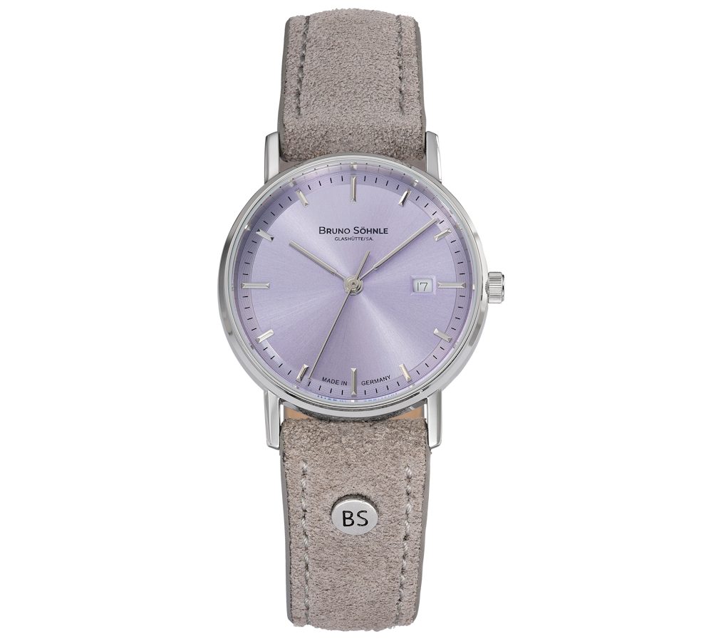 BRUNO SÖHNLE Quarzuhr Glashütte Damenuhr Rondo Flieder