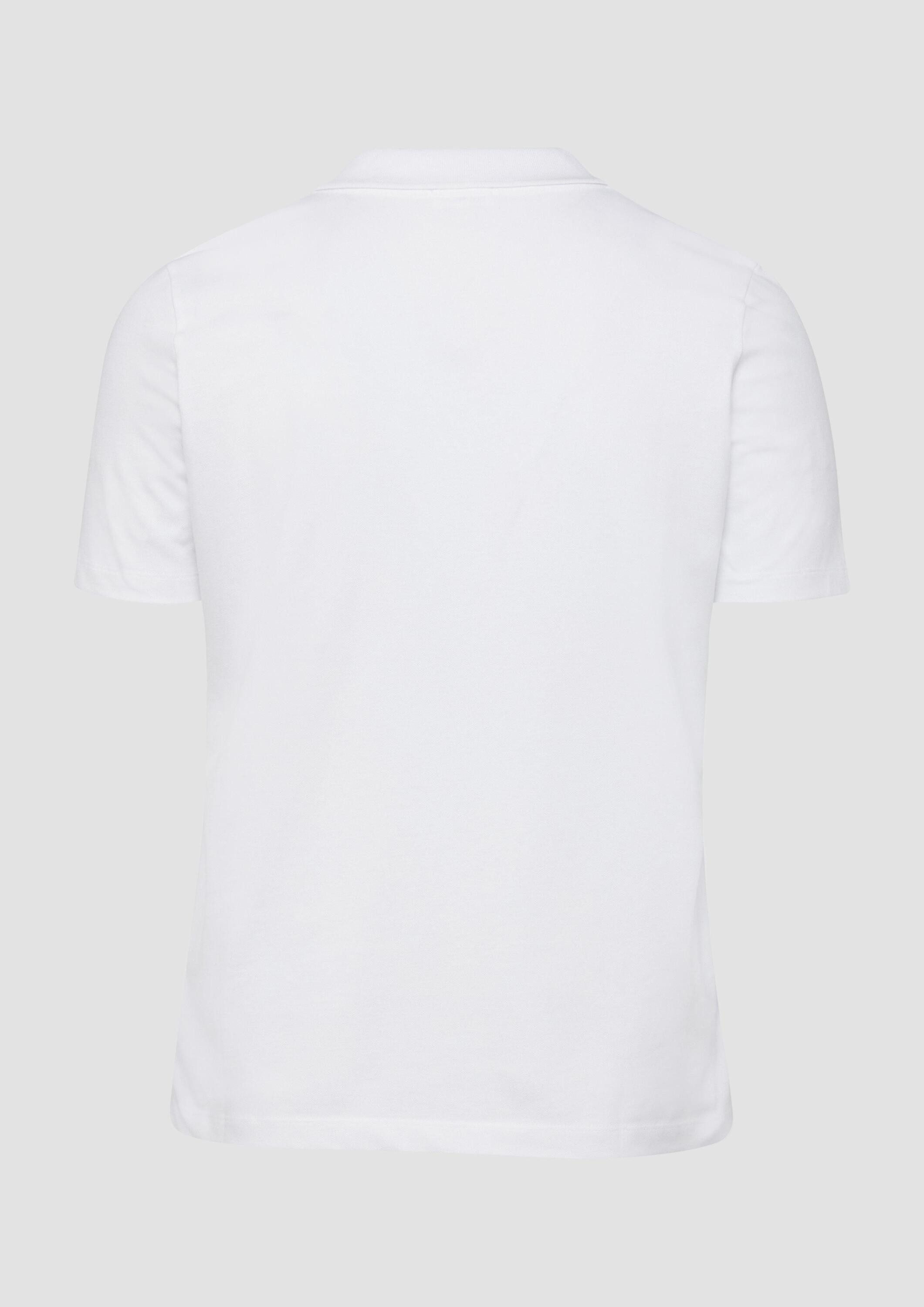 s.Oliver Kurzarmshirt Polo-Shirt Poloshirt aus Baumwollpiqué