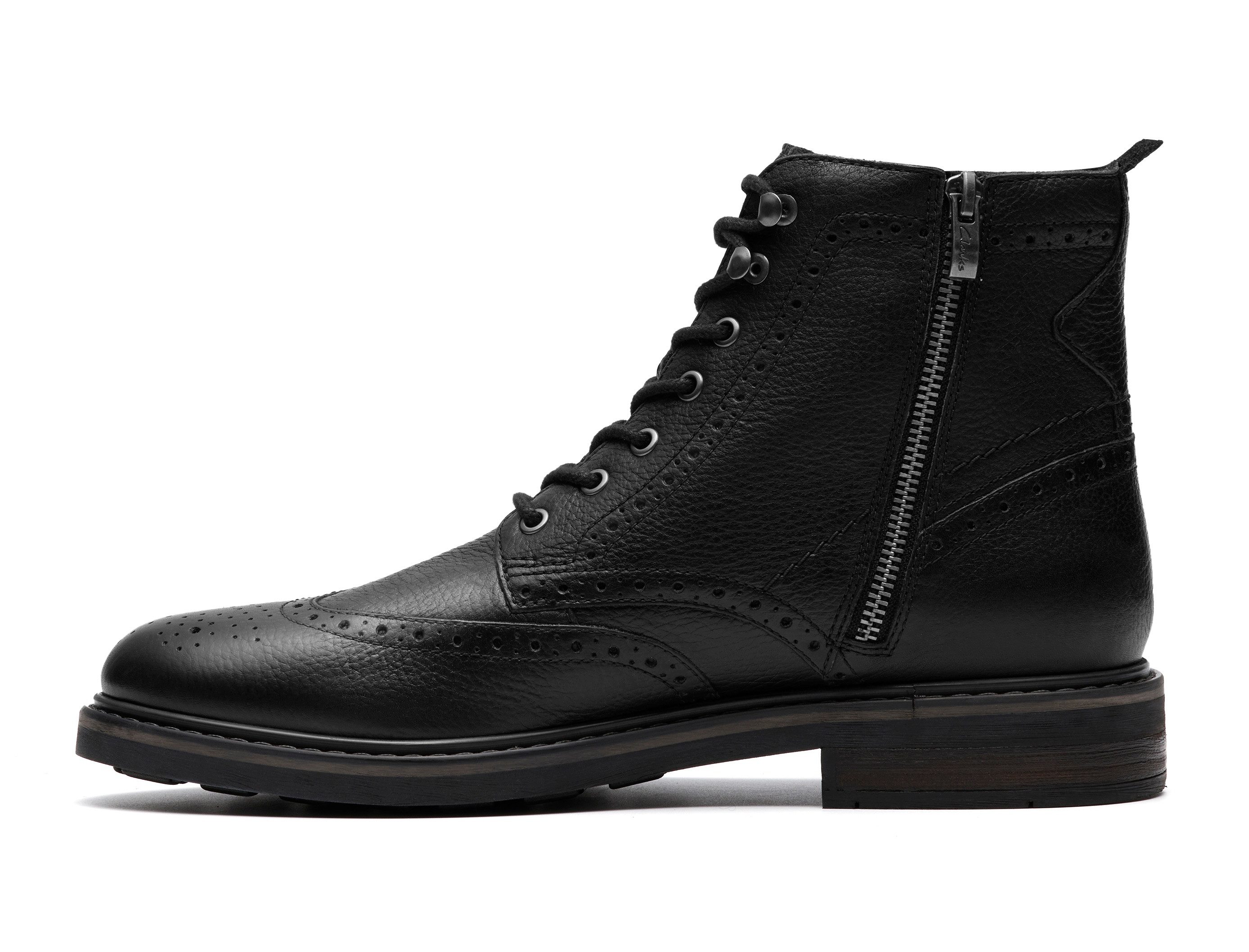Clarks Newford Schnürstiefelette Budapester, Schnürboots mit elegantem Blockabsatz – Bild 5 von 5