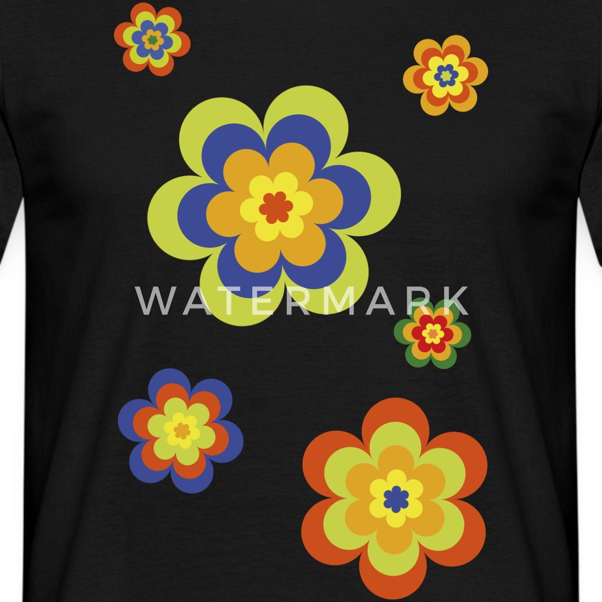Spreadshirt T-Shirt Hippie Flower Power Blumen günstig online kaufen