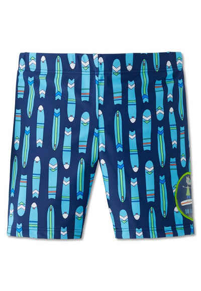 Schiesser Badeshorts Aqua (1-St) Jungen Badehose Badepants Bade-Shorts Wirkware Lichtschutzfaktor 40+