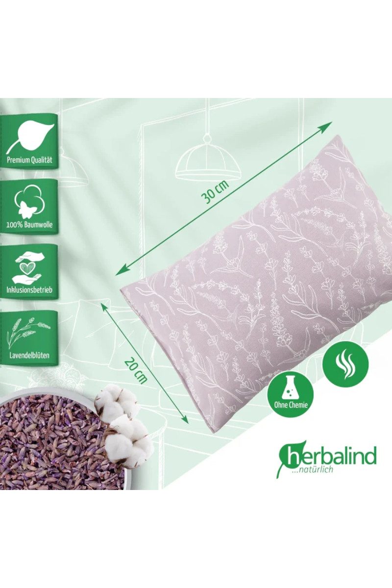 herbalind Duftkissen Lavendelkissen - LAVENDEL - ALLOVER - flieder