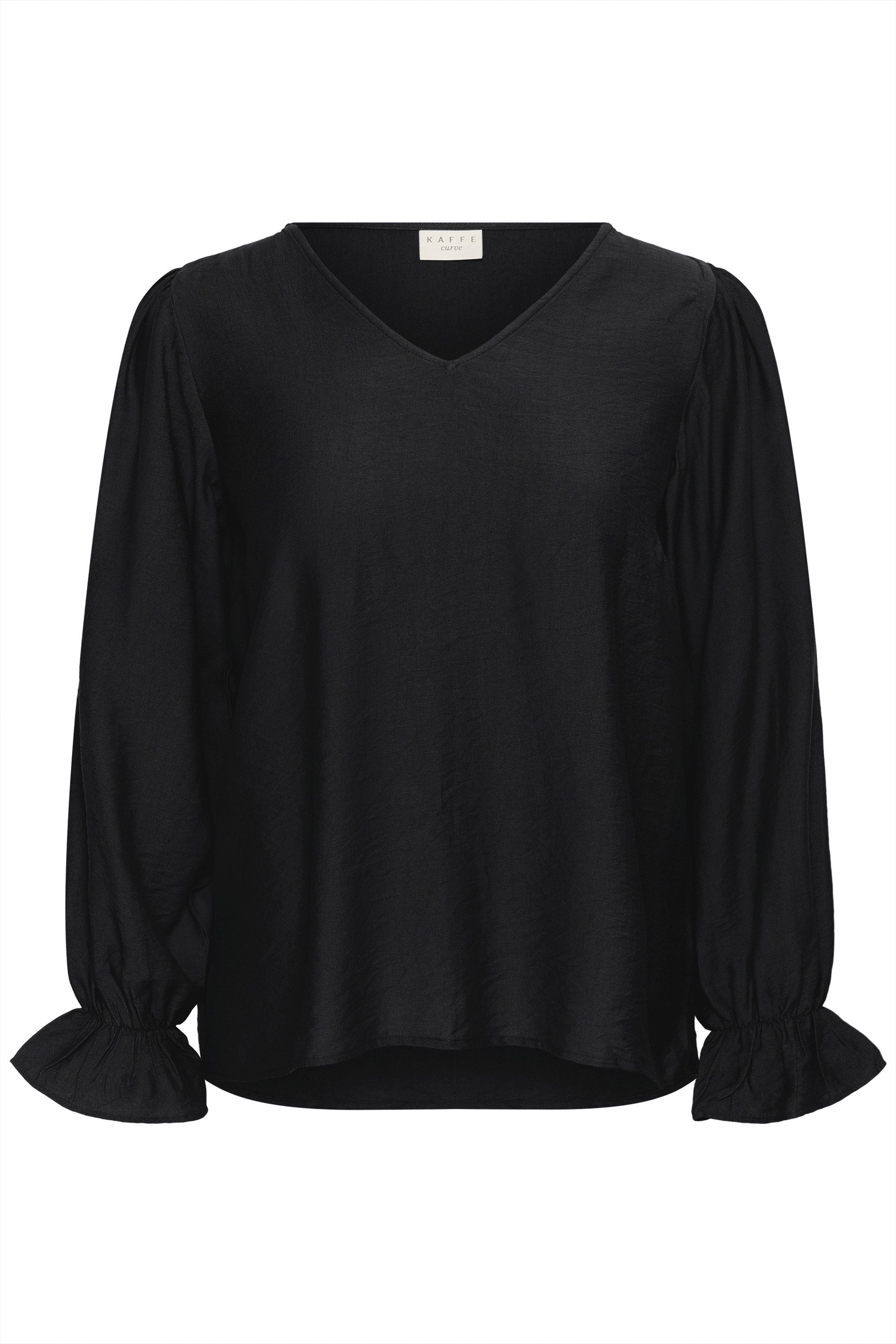 KAFFE Curve Langarmbluse Langarm-Bluse KCrya Große Größen günstig online kaufen