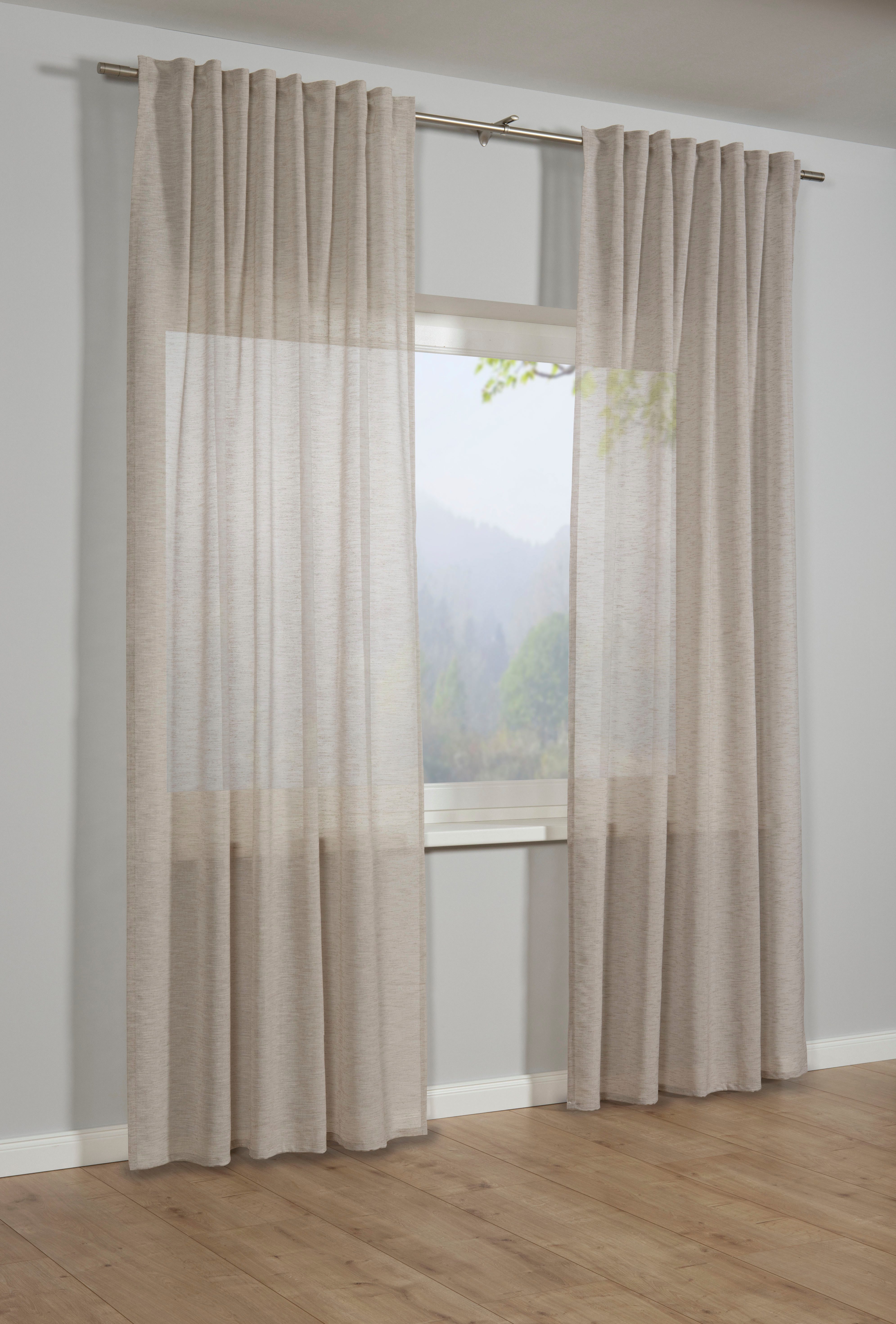 Sehlbach Gardine Schal Leinenoptik, Schlaufen (1 günstig online kaufen