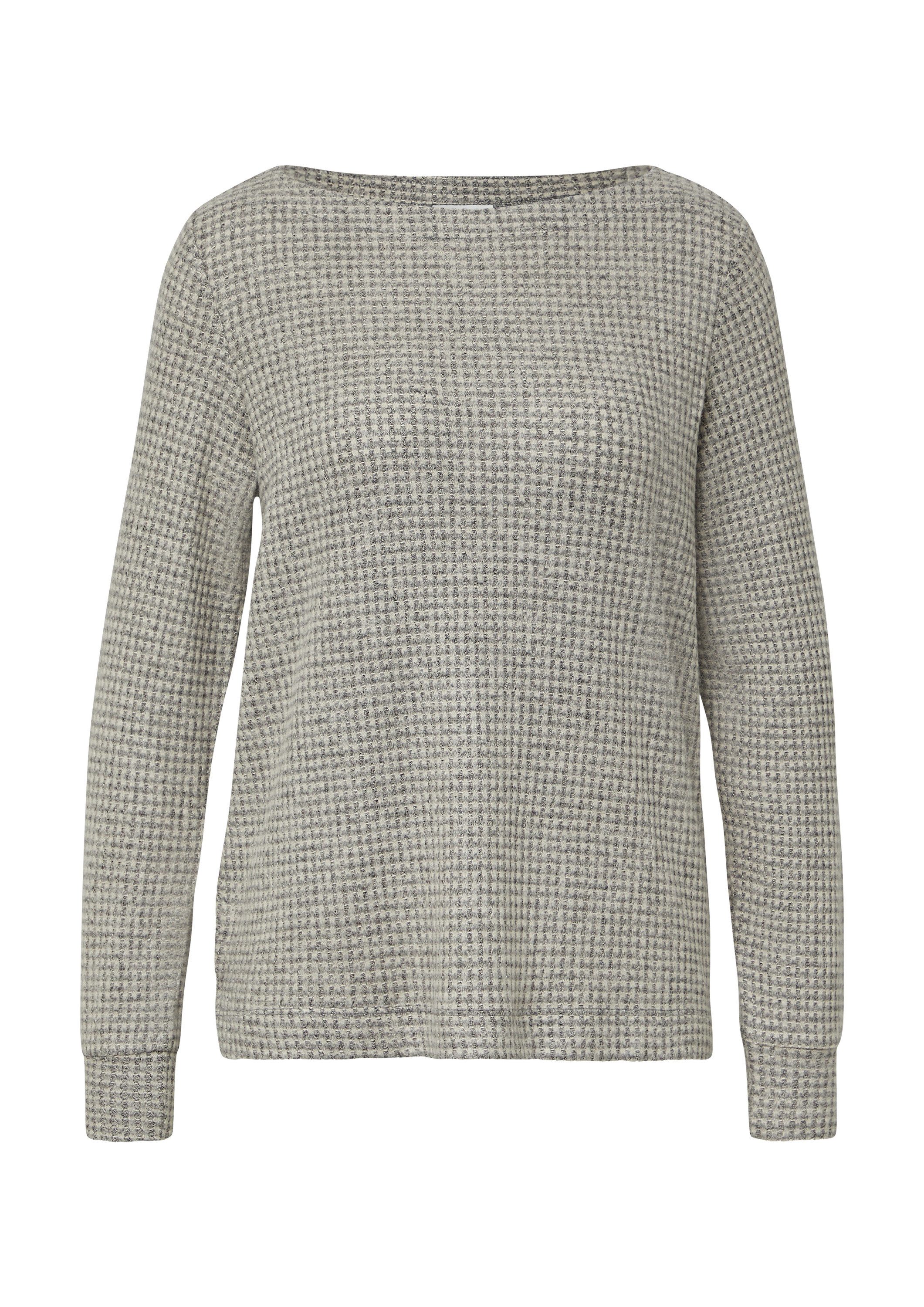 s.Oliver Langarmshirt T-Shirt Weiches Shirt mit Waffelstruktur im Relaxed F günstig online kaufen