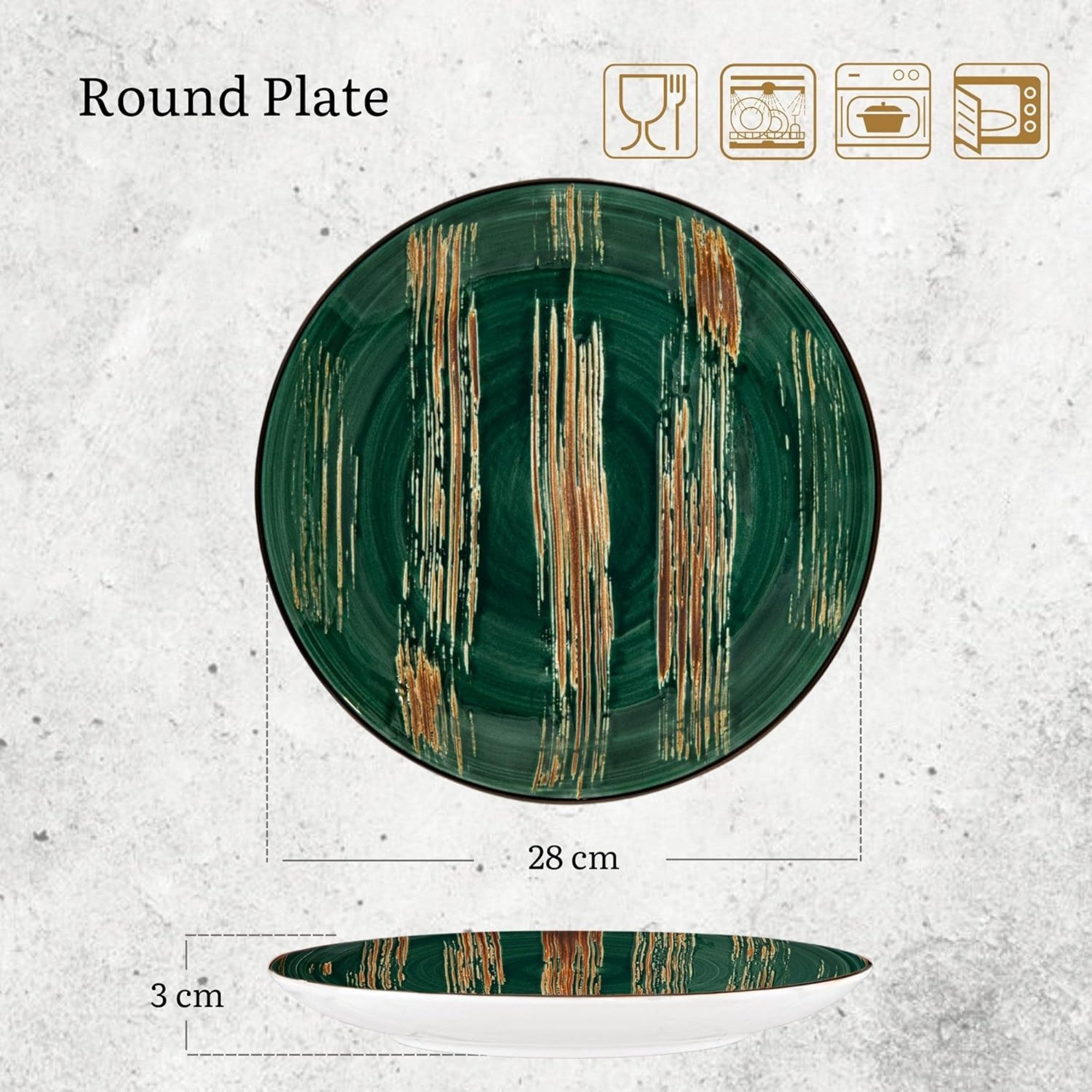 Wilmax England Geschirr-Set, COLORBOOM Essteller-Set 28 cm, 2er-Set, Porzellan, Modern & Langlebig