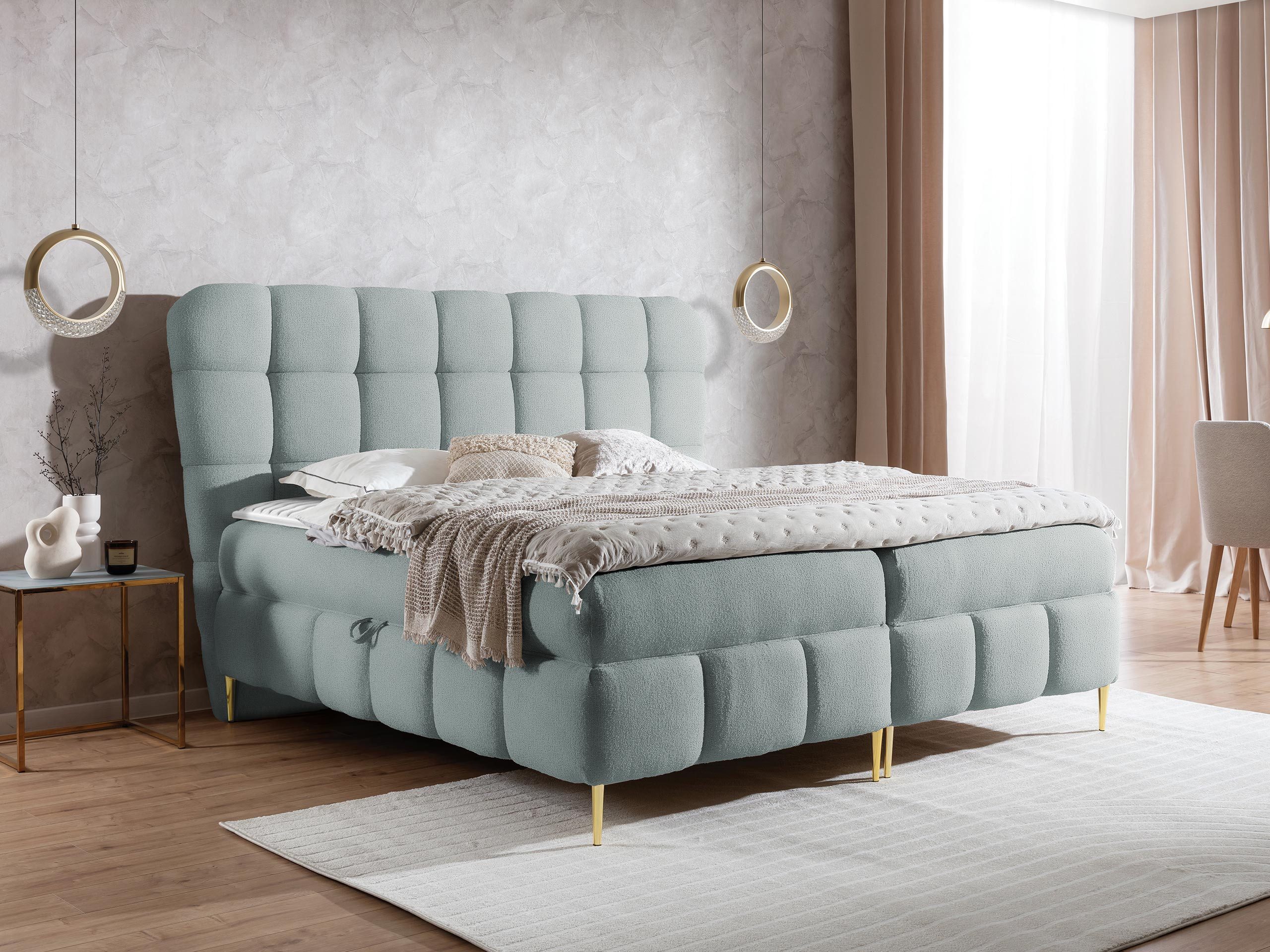 MIRJAN24 Boxspringbett Lolly (mit zwei Bettkästen), Bonellfederkern, 120/140/160/180x200 cm