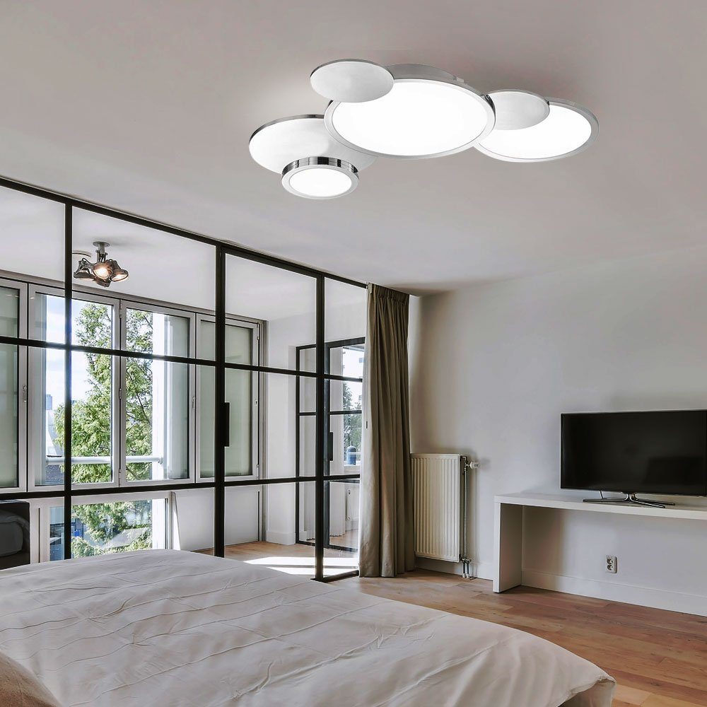 Design Decken Lampe satiniert Wohn Ess Zimmer Beleuchtung Ornament Leuchte opal 
