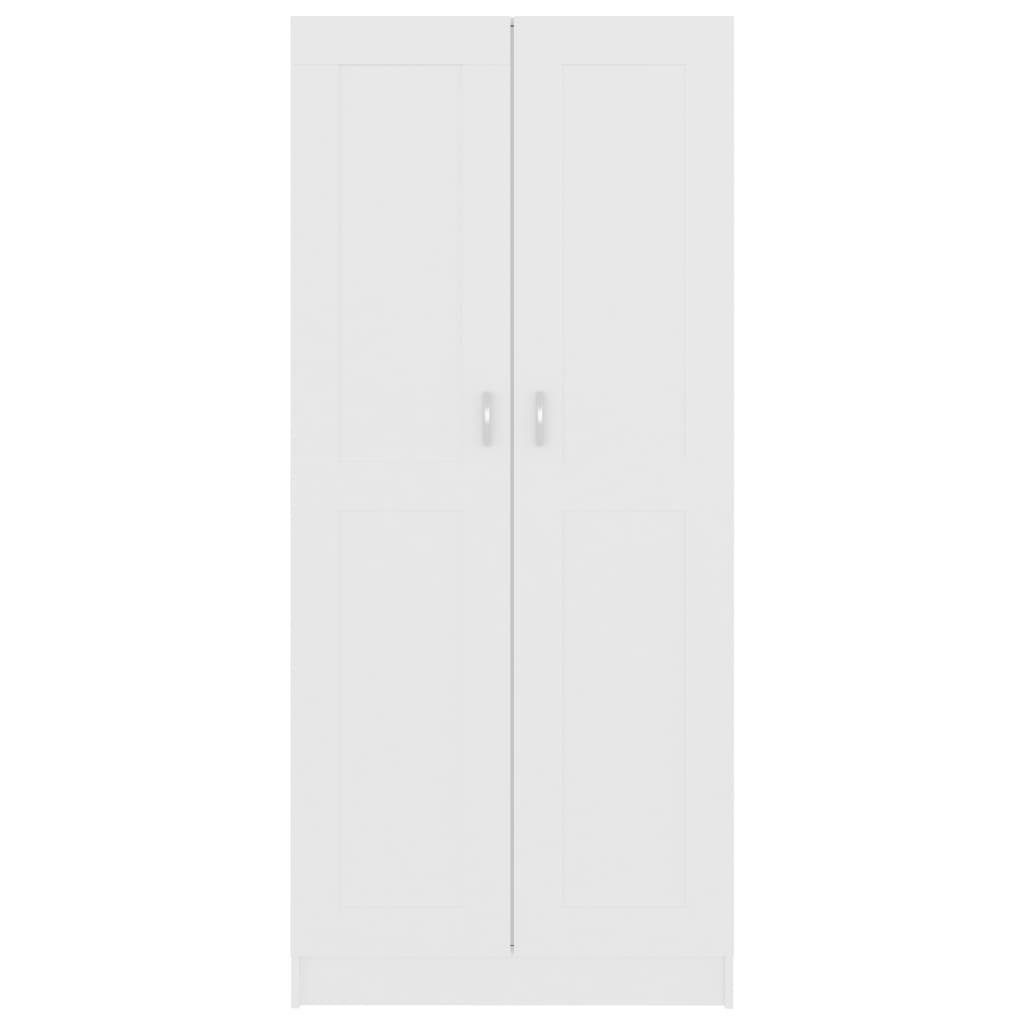 82,5x30,5x185,5 cm Bücherschrank Weiß Bücherregal Holzwerkstoff furnicato