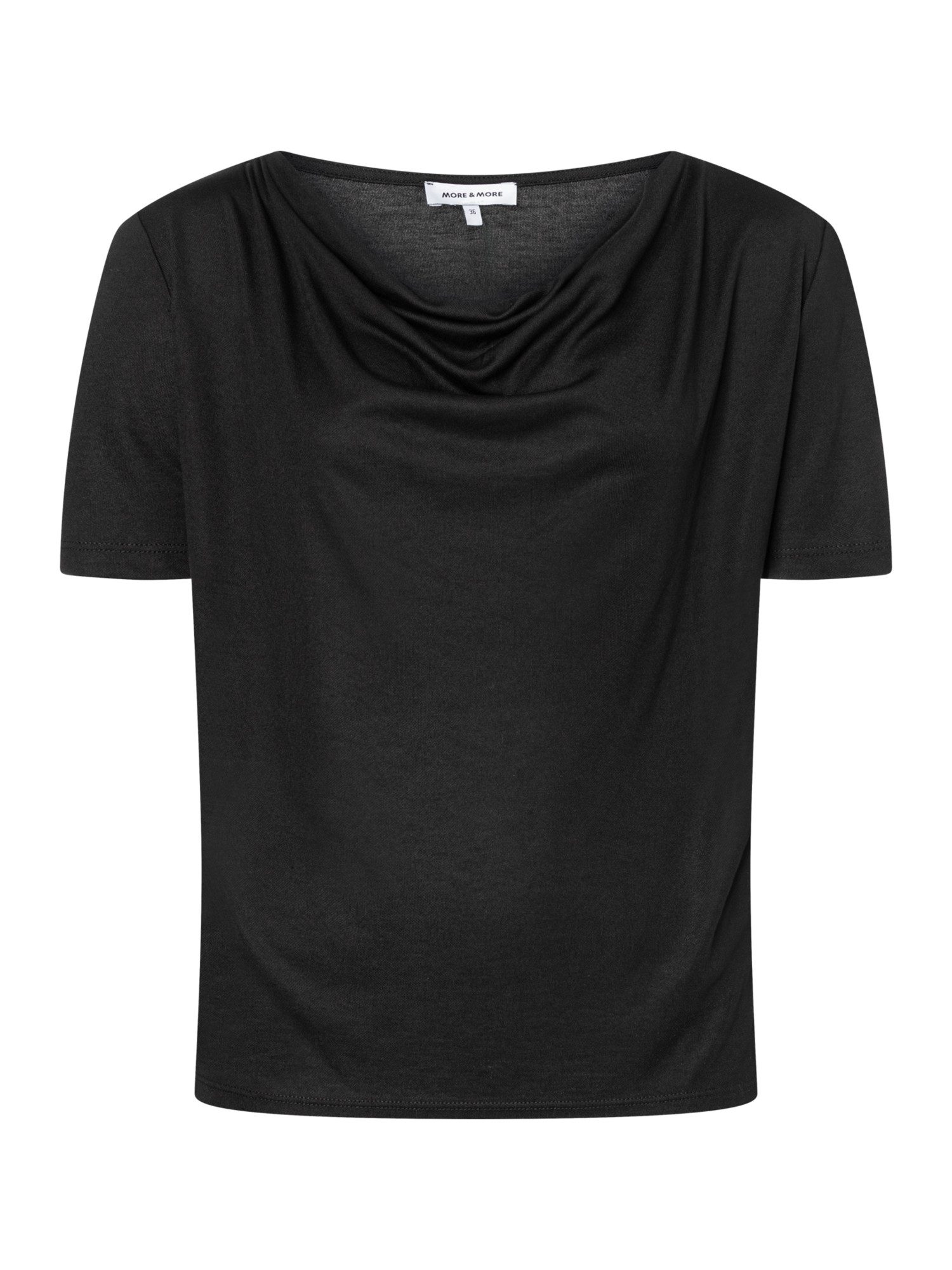 MORE&MORE T-Shirt feminines Shirt mit Wasserfall-Ausschnitt