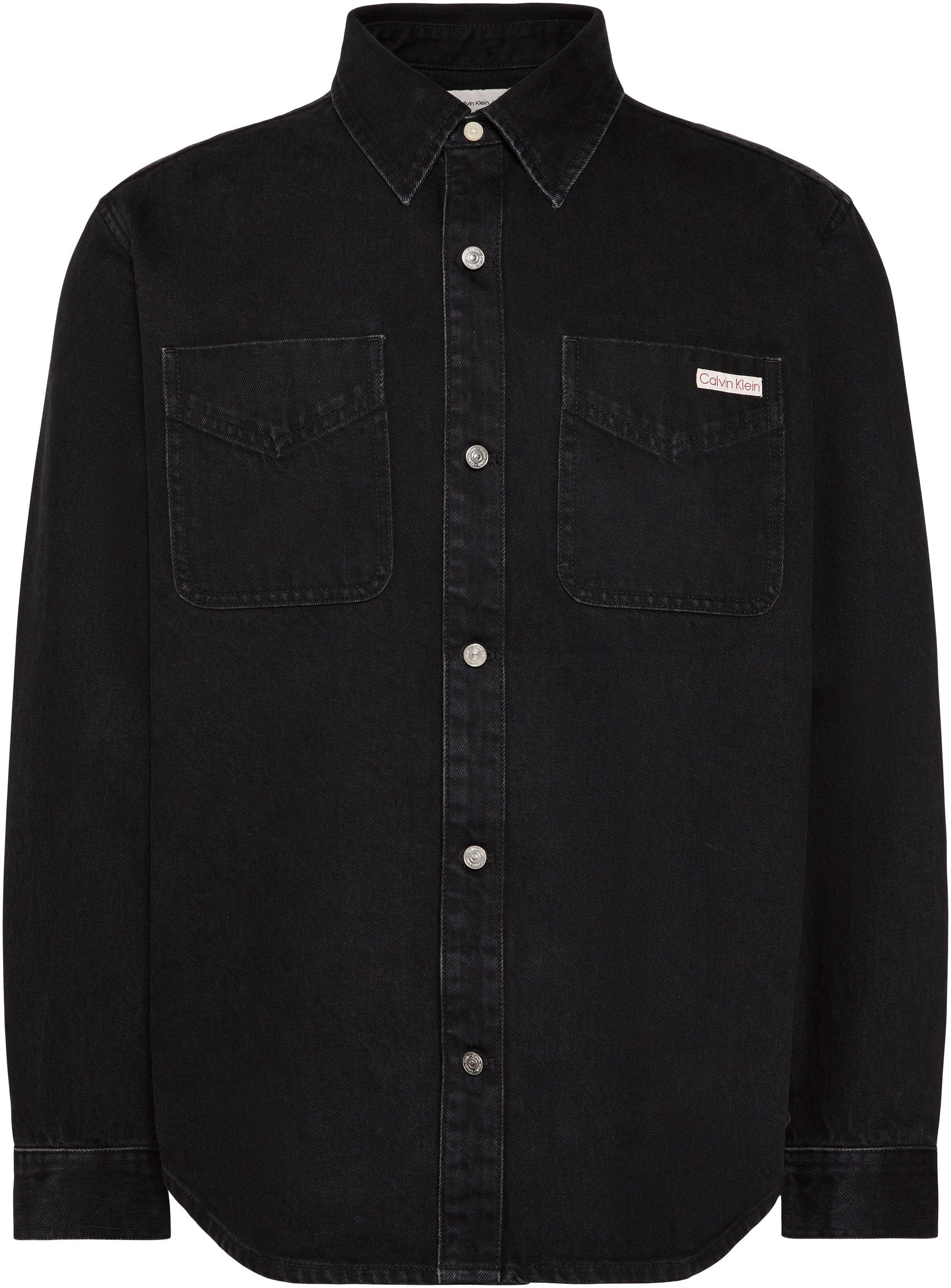 Calvin Klein Jeans Jeanshemd 90S BLACK STONE Regular fit mit aufgesetzten Brusttaschen