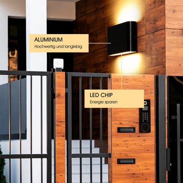 LETGOSPT Wandleuchte Innen Aussen Modern Wandlampe Warmweiß für Wohnzimmer, LED fest integriert, Warmweiß