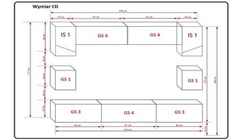 ROYAL24_MARKT Wohnwand - Trendsetter im Wohnen / Hochwertige Elemente für Wohnwände, (Komplett Set, 9-St., Premium - S2), Spitzen Design - LED Innovation - Neu 2024