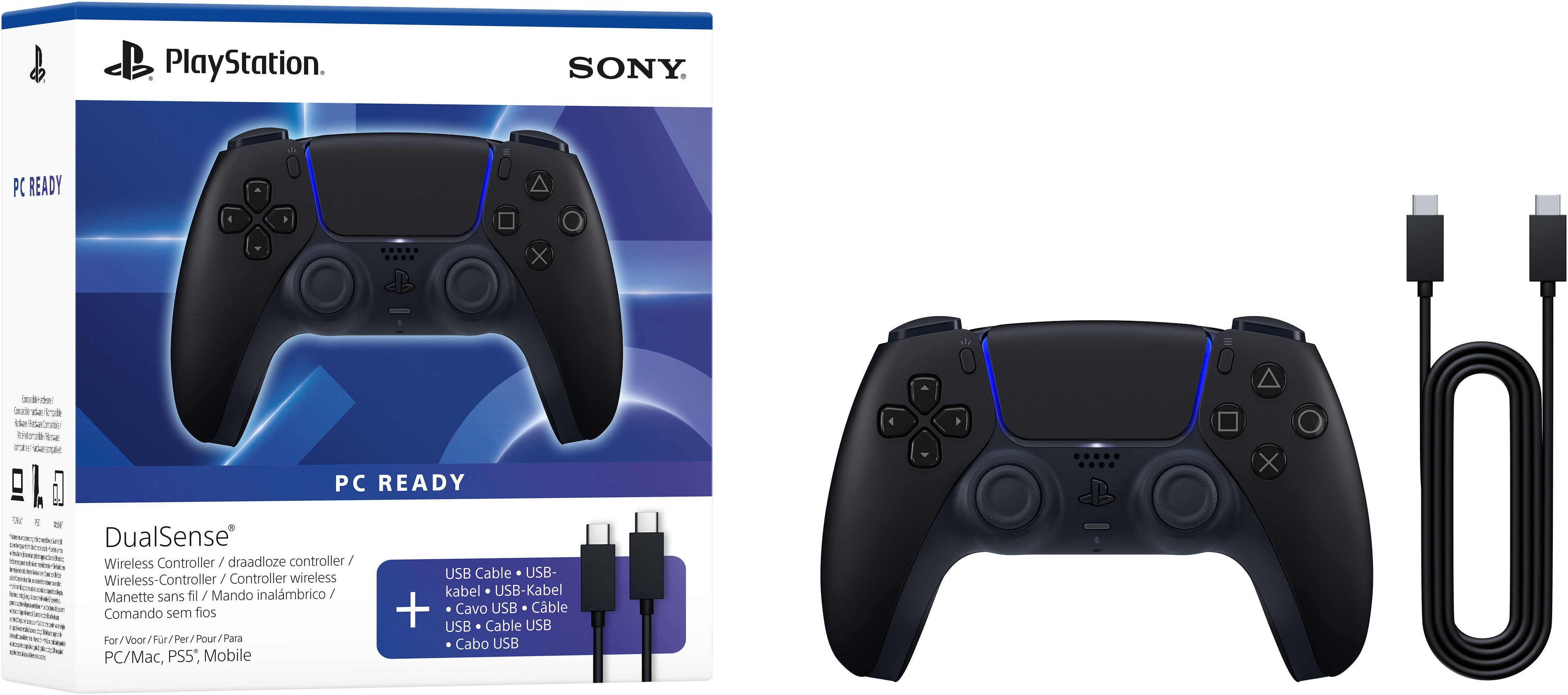PlayStation 5 DualSense Wireless-Controller + USB-Kabel für PC PlayStation 5-Controller