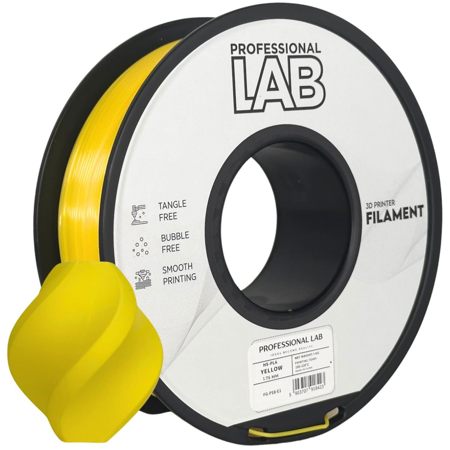 Prof. Lab Filament PLA Filament 1.75mm, 1kg für 3D Drucker Made in Europe