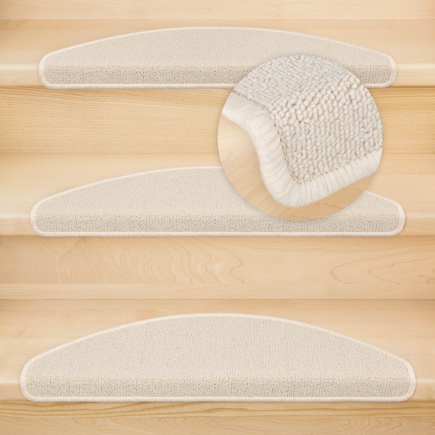 Metzker® Stufenmatte Stufenmatten Ariston im Sonderformat 64/20cm Halbrund, halbrund, Höhe: 5 mm, 15 Stück im Set