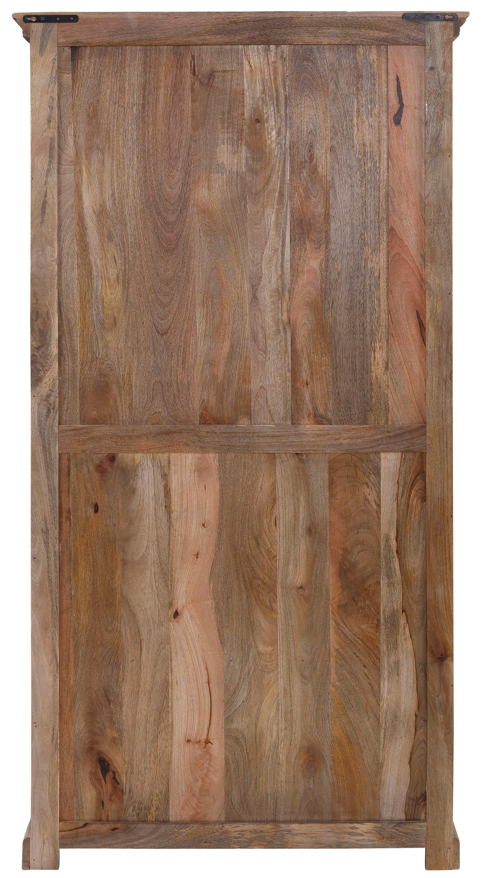 OTTO home Kleiderschrank Maneesh aus massivem Mangoholz und vielen Stauraummöglichkeiten, Höhe 190 cm – Bild 5 von 5