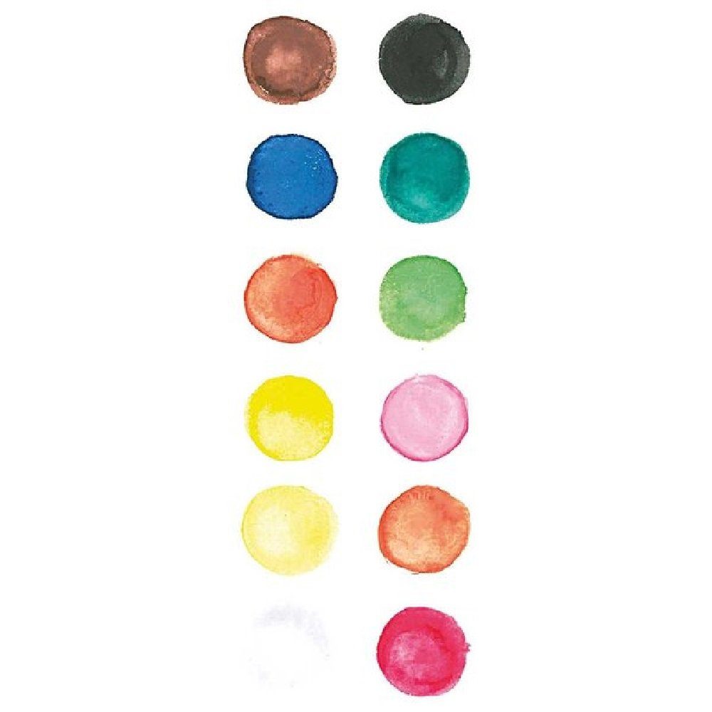 Rico Design Wasserfarbe Basic Watercolours 12 Farben, inkl. Pinsel