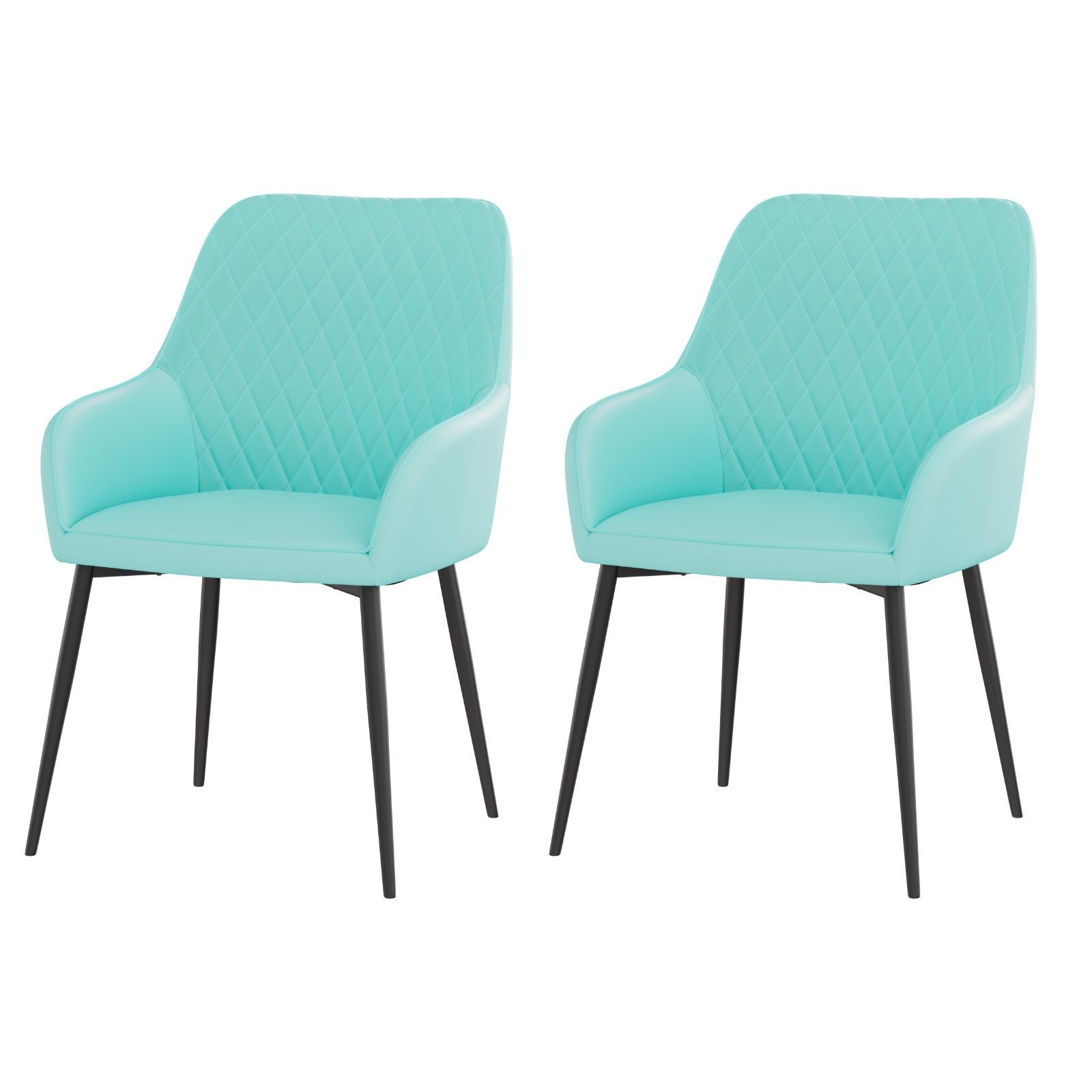 HOMAVO Esszimmerstuhl YZ8 mit Armlehnen in Stoff oder Kunstleder (2er-Set), günstig online kaufen