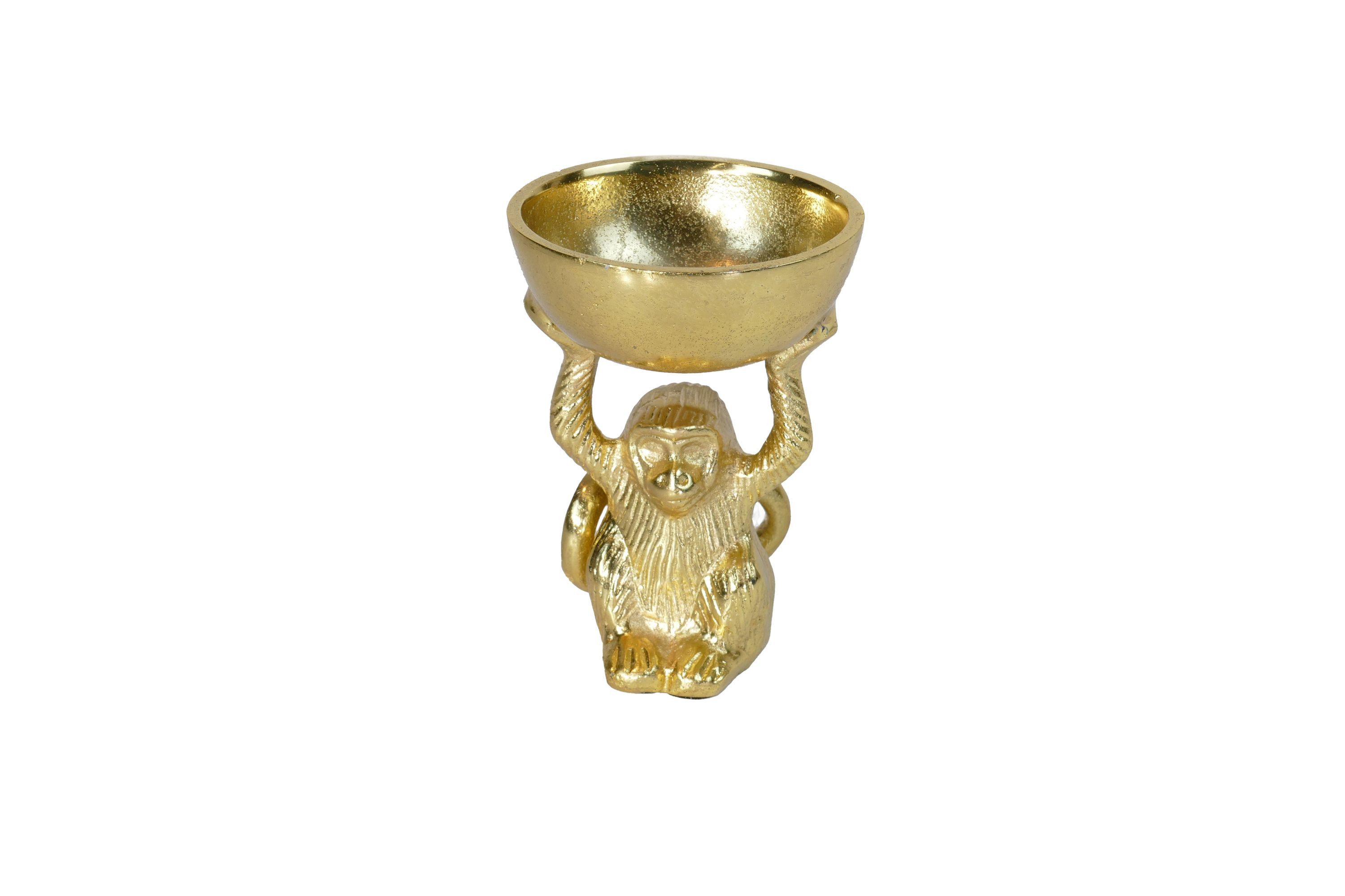 ARTRA Dekoobjekt Dekoschale Affe "Cheeta" Deko Figur Tischdeko gold Deko Objekt (1 St)