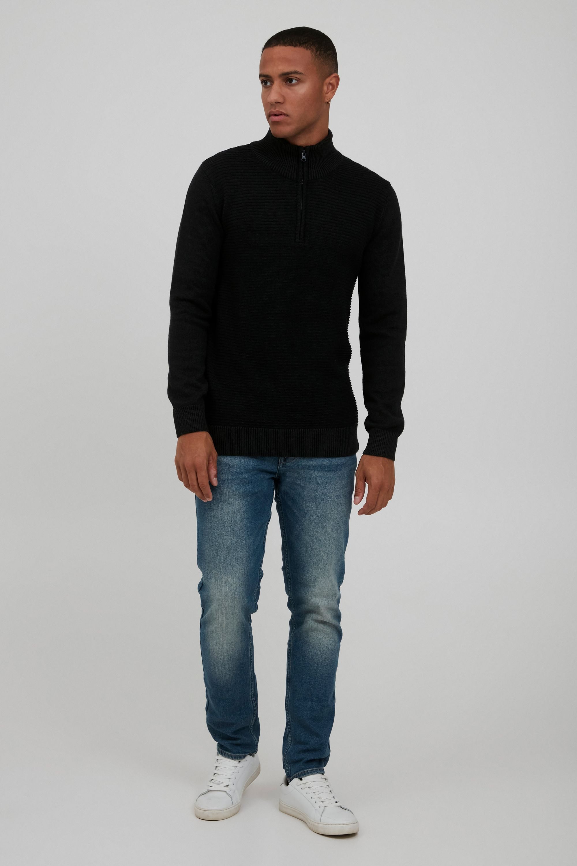 Indicode Troyer IDRichard Strickpulli mit Stehkragen günstig online kaufen