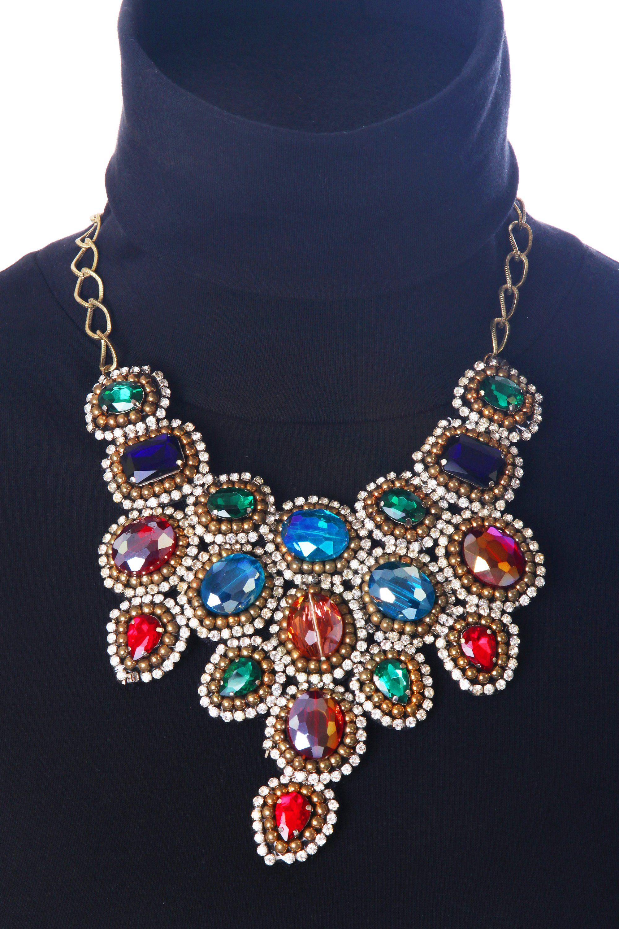 COLLEZIONE ALESSANDRO Statementkette Anabelle, mit vielen kleinen Glassteinen