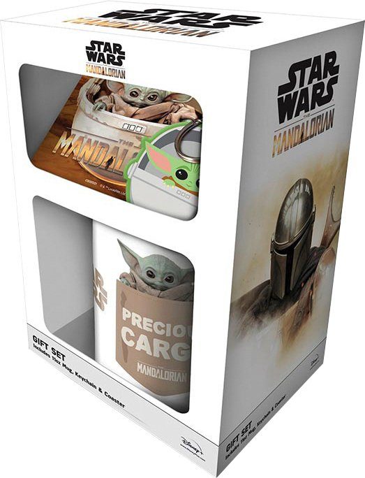 Image of PYRAMID Tasse »Mandalorian«, Keramik, inkl. Untersetzer und Schlüsselanhänger