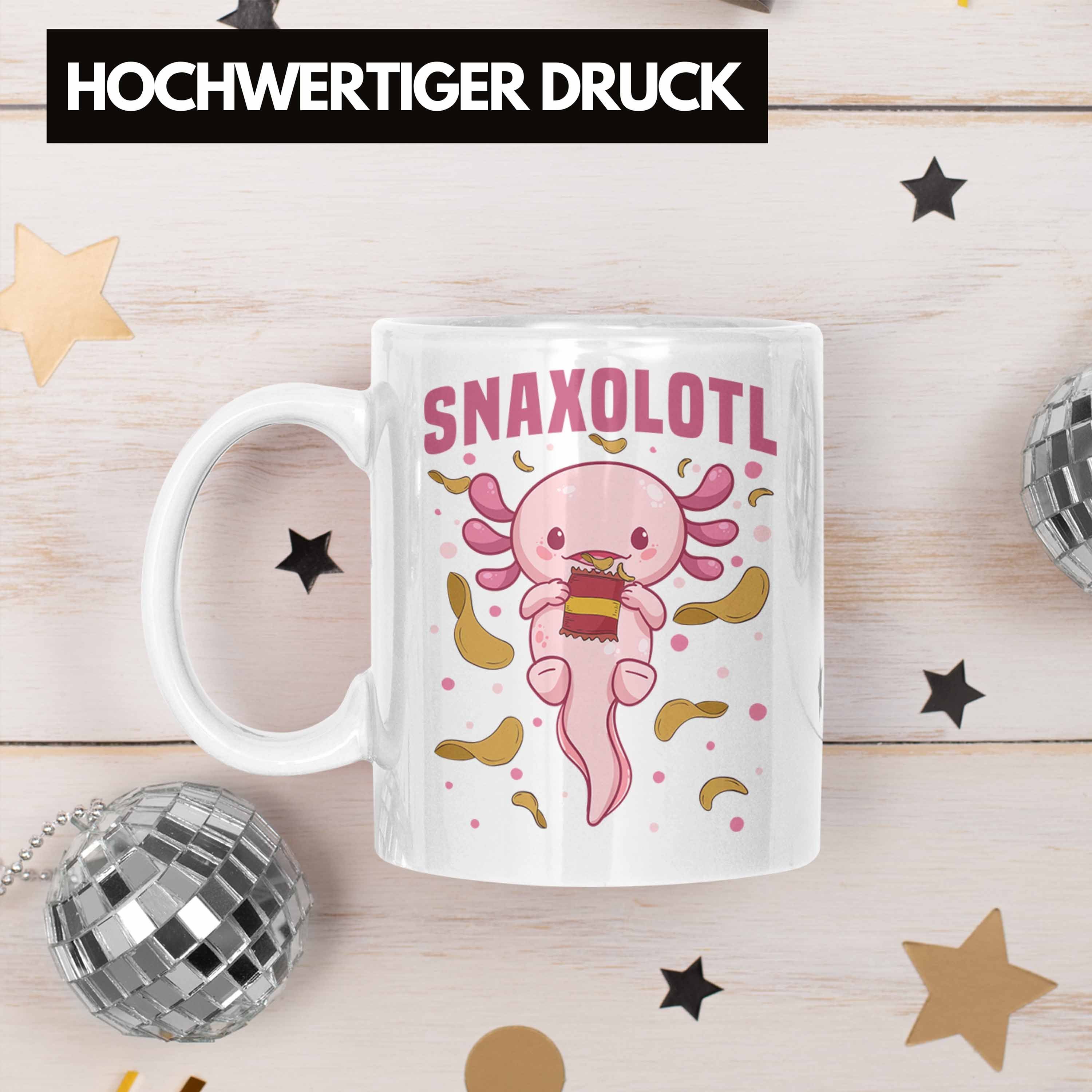 Weiss - Axolotl für Trendation Trendation Tasse Snaxolotl Tasse Geschenk Schwanzlurch-Liebhaber